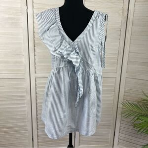 Anthropologie Left of Center Eveline Striped Longline Tank Small